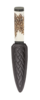 Stag Antler Sgian Dubh with Blackwood Mount