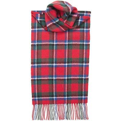 SINCLAIR RED MODERN LAMBSWOOL SCARF