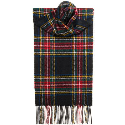 STEWART BLACK MODERN LAMBSWOOL SCARF