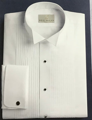 White Tuxedo Shirt with wing tip collar